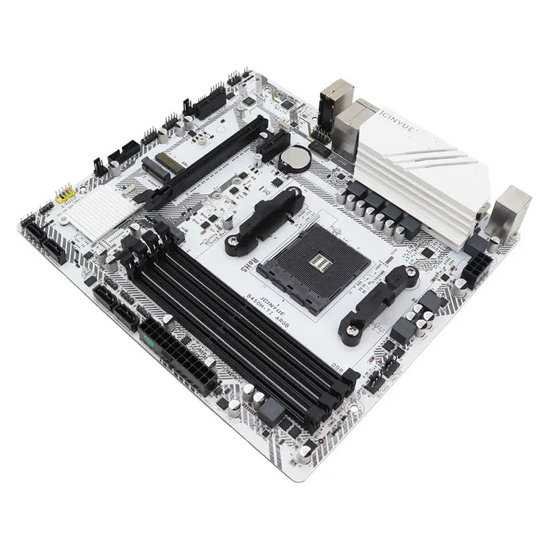 ARGB M-ATX Motherboard Classic AMD B450 4 DDR4 Memory AM4 Mainboard M.2 NVME (Supports Ryzen 5500 5600 5600G CPU) Full New