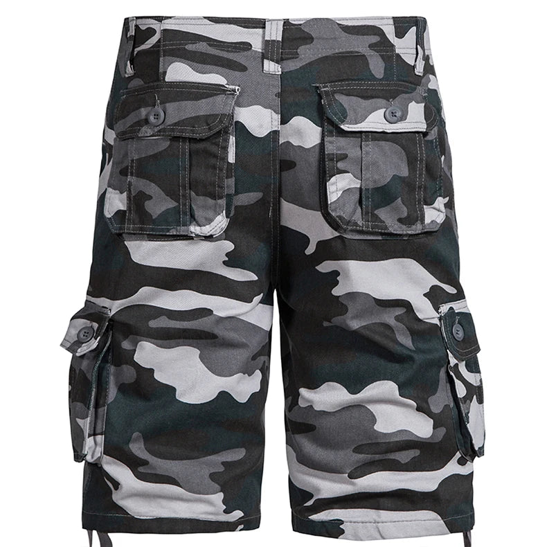 Tactical Cargo Shorts Men Camo Joggers Shorts Casual Outdoor Sports Half Pants Pocket Cotton Breathable Cargo Shorts
