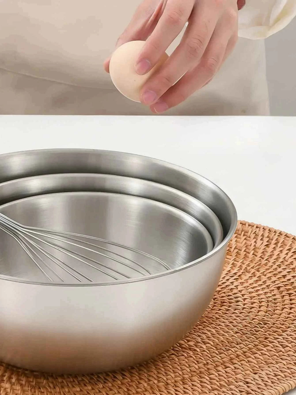 Clearance_Multi Functional Stainless Steel Vegetable Bowl, Egg Mixing Bowl, Drain Basket, Soup Basin, Kitchen Cooking And Storag