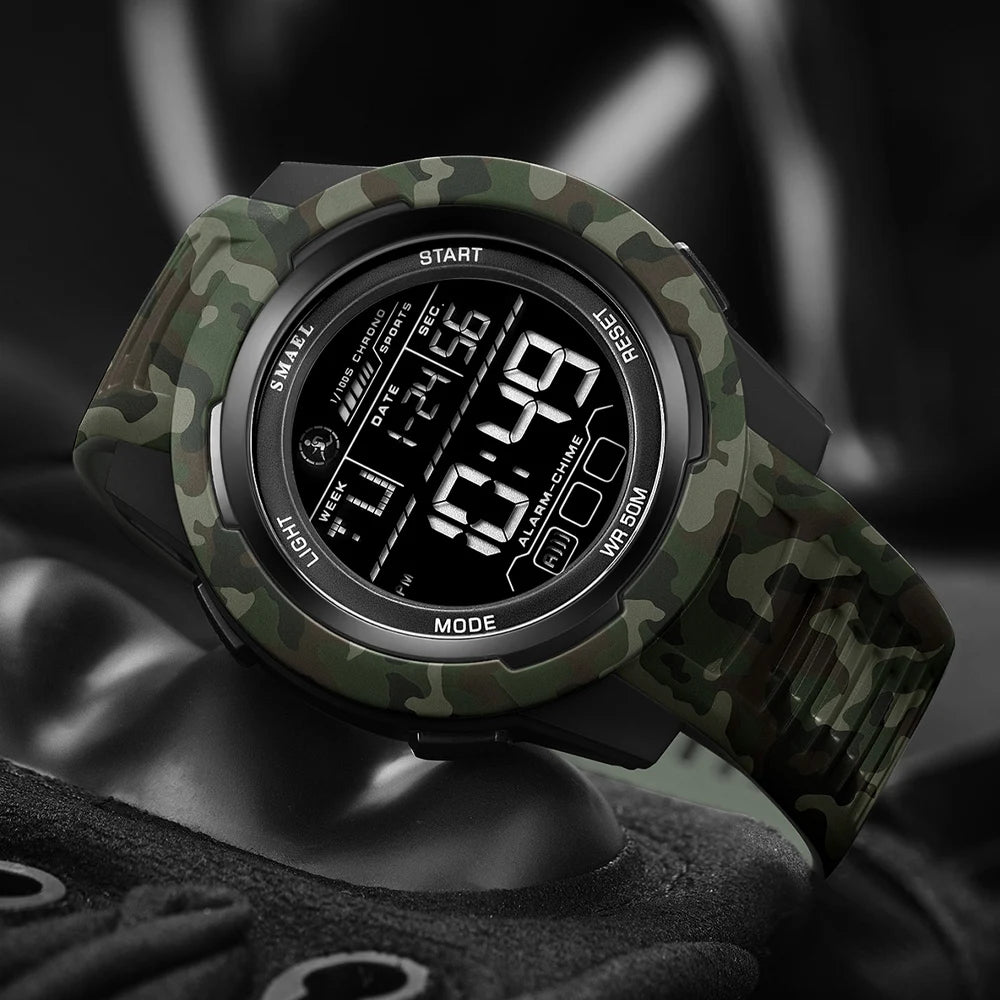 New SMAEL 8105 Watches Camo Strap Military Sport Watch for Men Clock Fashion Digital Wristwatch Waterproof Shockproof Watches