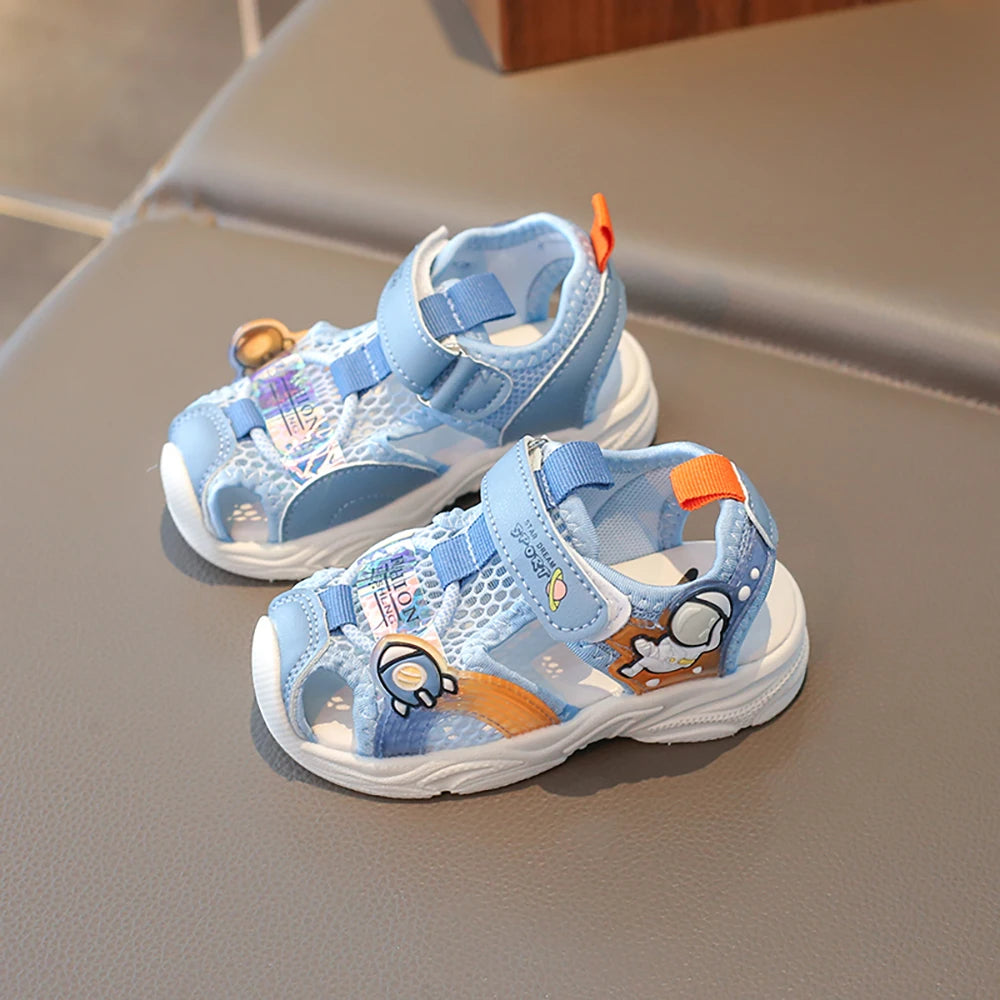 Korean Style Summer Sandals For Girls 2025 Trend Fashion Children's Sport Sandals Hollow Out Breathable Kid's Sandals