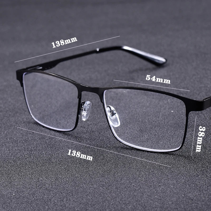 High Quality Stainless steel Reading Glasses Men Women Fashion Presbyopic Eyeglasses Business Hyperopia Anti Blue Light Eyewear1