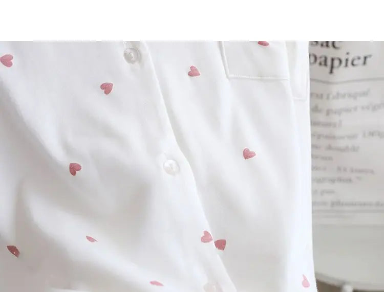 Nightgowns Women Sleepwear Baggy M-3XL Sweet Girlish Japanese Style Kawaii Clothes Home Cozy Designer Minimalist Pockets Print