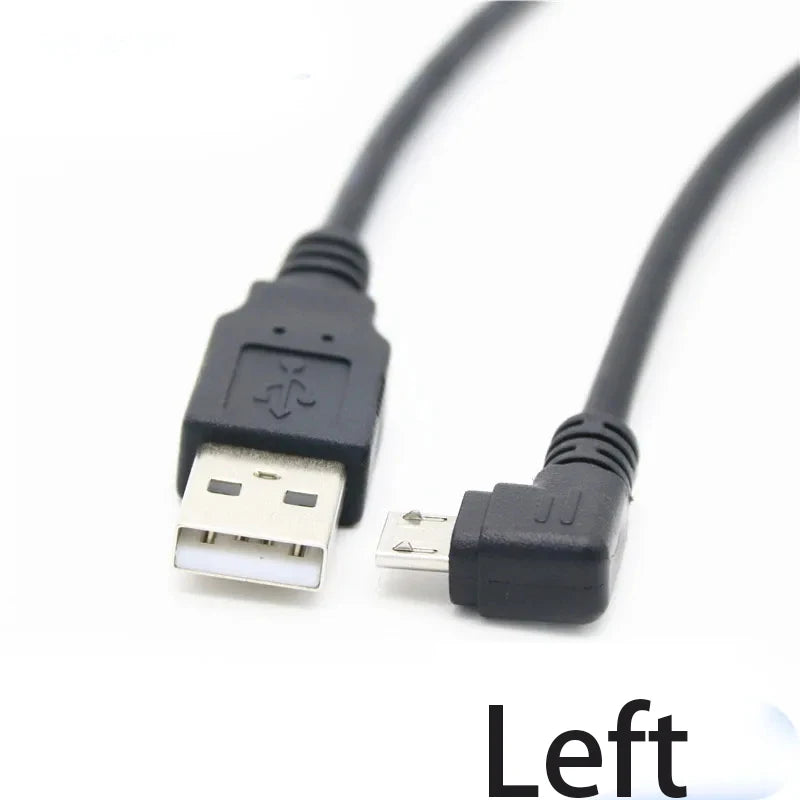 30cm USB 2.0 A Male to Left Right 90 Degree Angle Micro Usb Cable Cord USB Data Cable Adapter Connector Up/Down/Left/Right Style