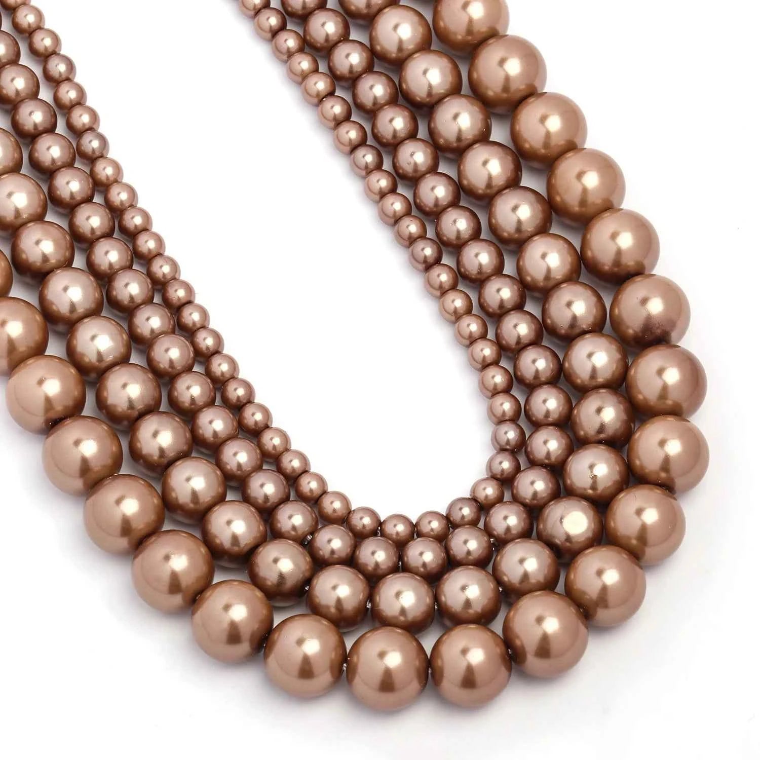 4 6 8 10mm Glass Beads Colorful Imitation Pearl Loose Spacer Round Smooth Beads For Diy Jewelry Making Handmade Bracelet Earring