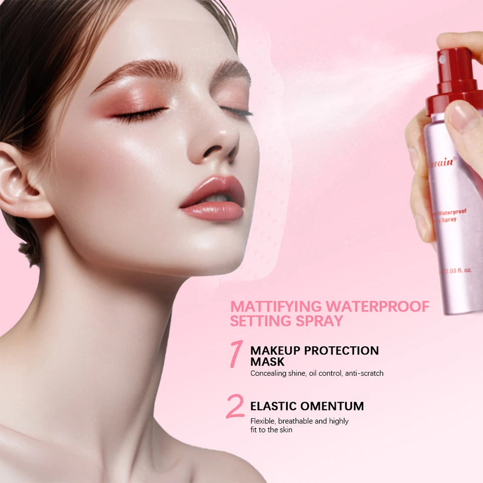 Mattifying Oil Control Setting Spray Waterproof Anti-sweat Quick Fix Makeup Spray Portable Matte Base Makeup Fixer