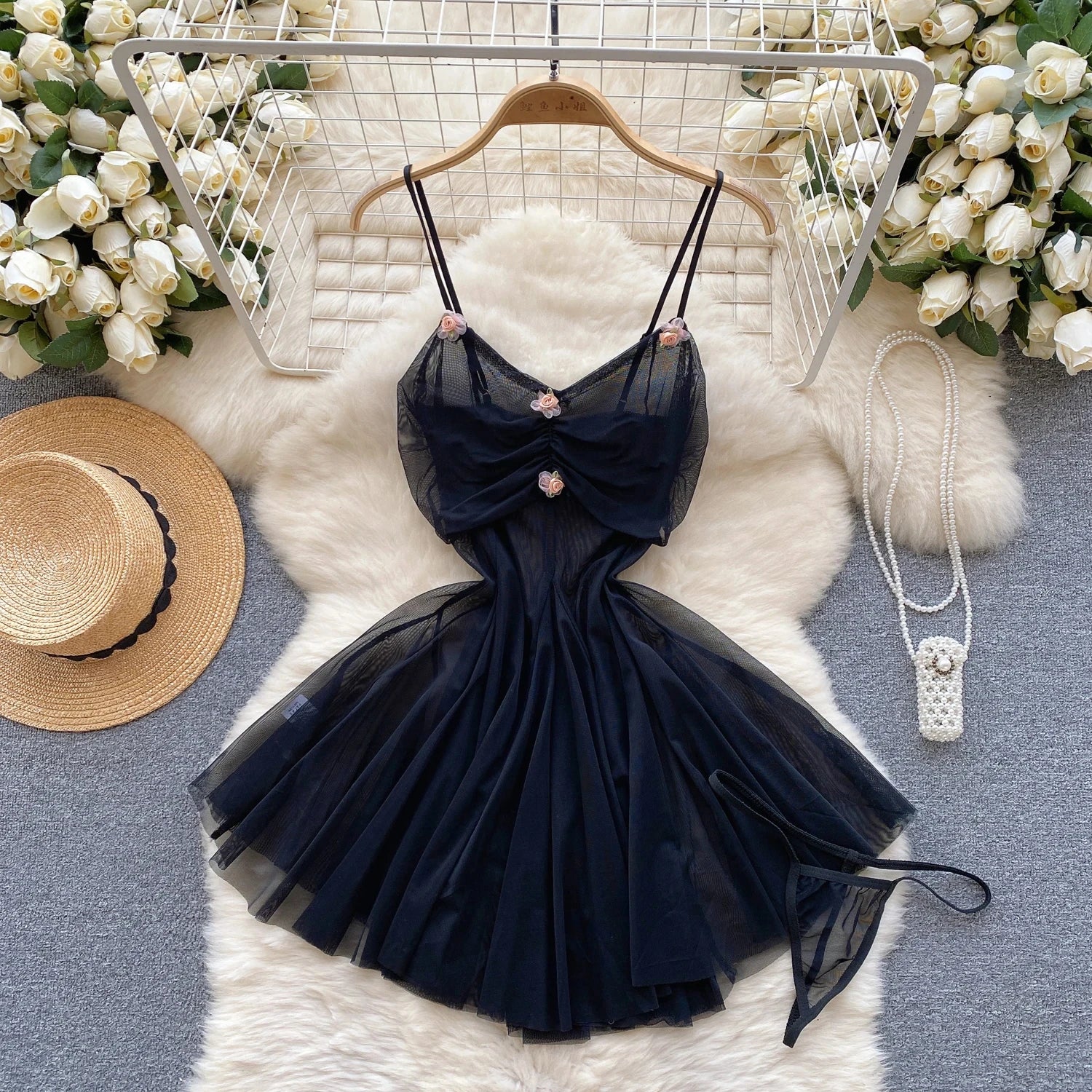 Girls Sexy Cute Japanese JK Uniform  Mini Checkered Strap Skirt Off Shoulder High Waist Elastic Cosplay Dress Hot Sweet Pajama