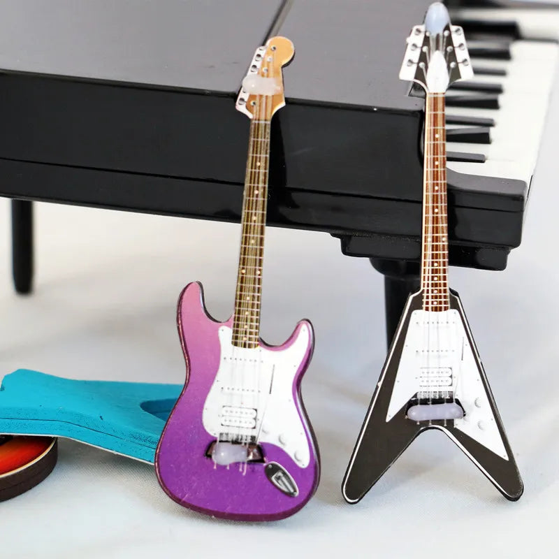1/6 Dollhouse Miniature Musical Instrument Guitar Toys Model for Blyth ob11 Dolls House Decoration Accessories