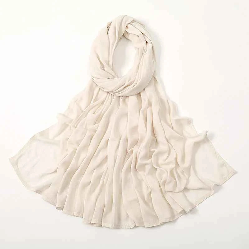 New Muslim Hijabs for Women Scarf Thin Plain Shawls Femme Musulman Soft Viscose Rayon Headscarf Islamic Turban Headband 190x85cm