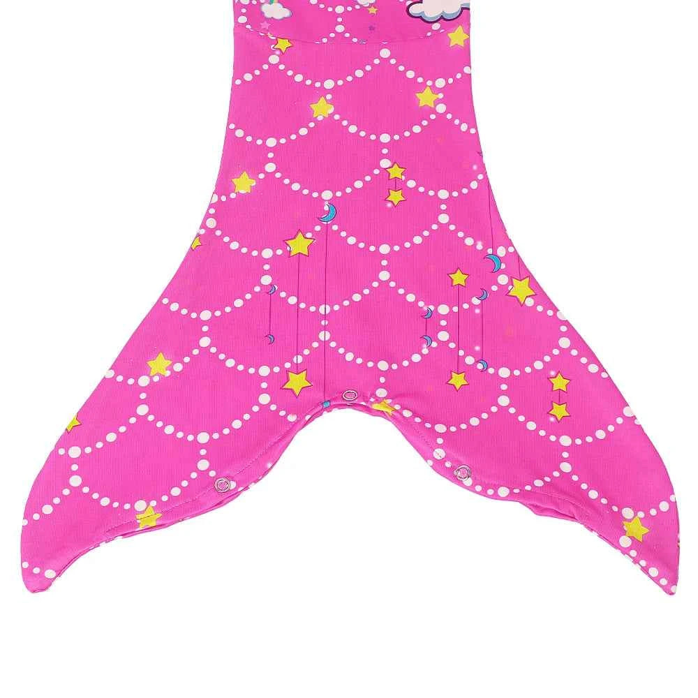 3PCS Mermaid Tails Swimwear Set for Swimming Girls Princess Bathing Suit Sets Kids Mermaid Swimsuit Swimable Costume