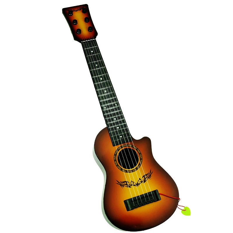 Kids 6 Strings Classical Guitar Steel Strings Pretend Play Toy Children Ukulele Musical Instrument for Boy Girl Birthday Gift
