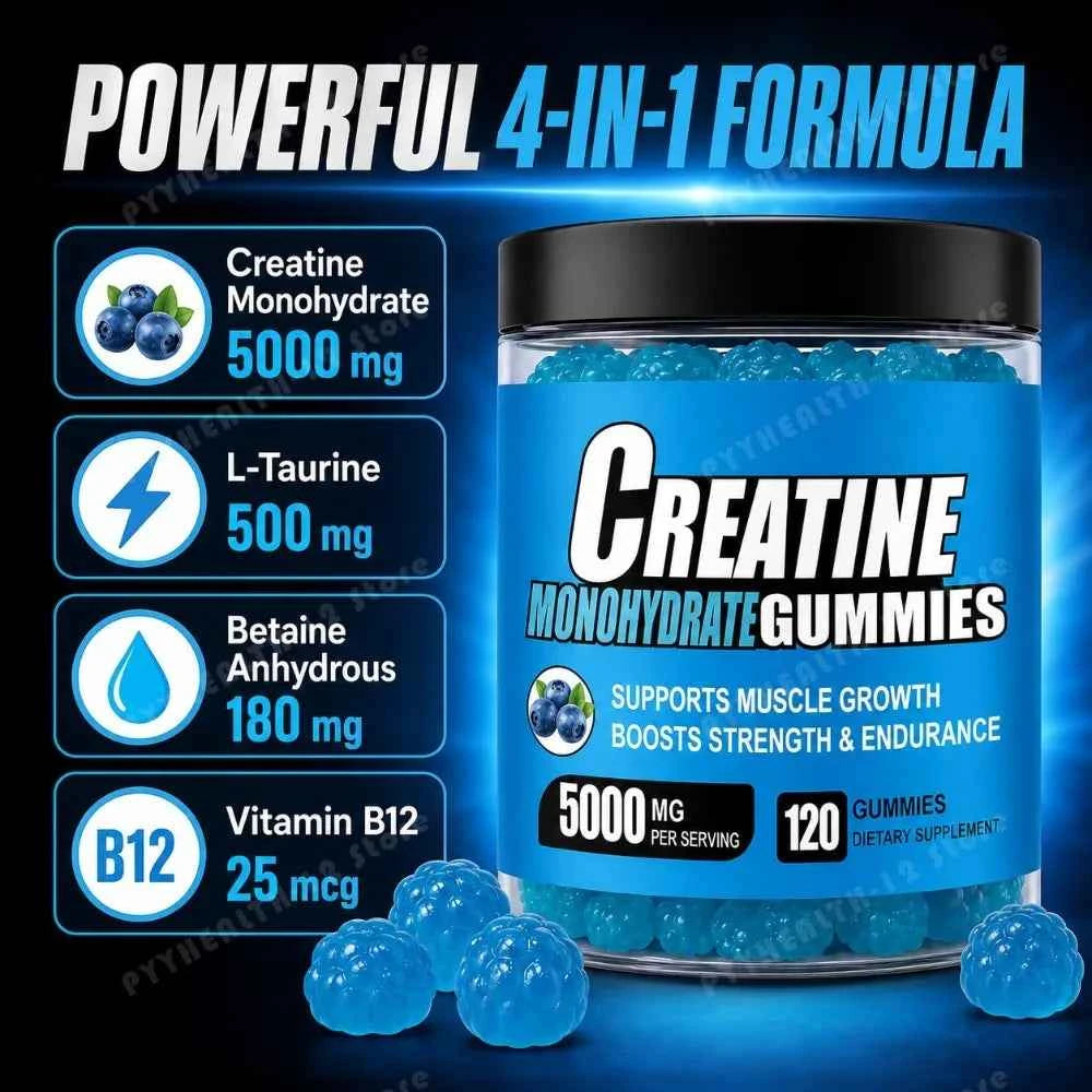 Creatine Monohydrate Gummies – Muscle Strength & Energy