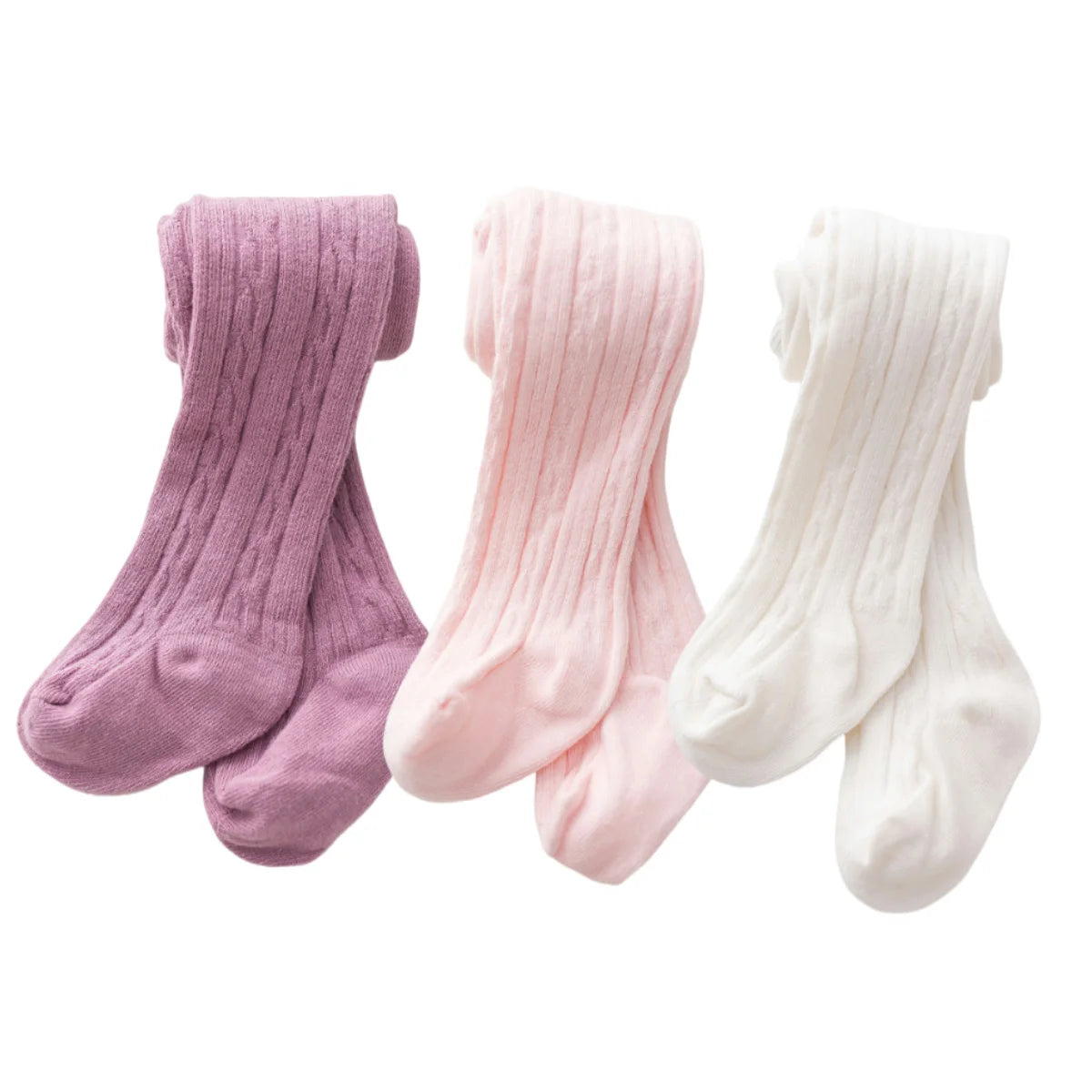 3Pcs/Set Adorable Baby Toddler Patterned Feet Pantyhose - Soft, Breathable and Comfortable Cotton Outer Children's Pantyhose