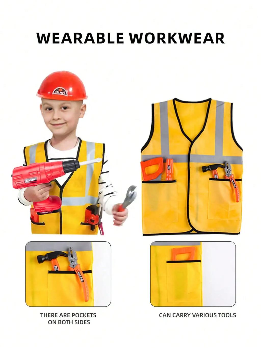 Kids Pretend Tool Kit Educational Toys Simulation Repair Tools Toys Drill Game Learning Engineering Puzzle Toys Gifts for Boys