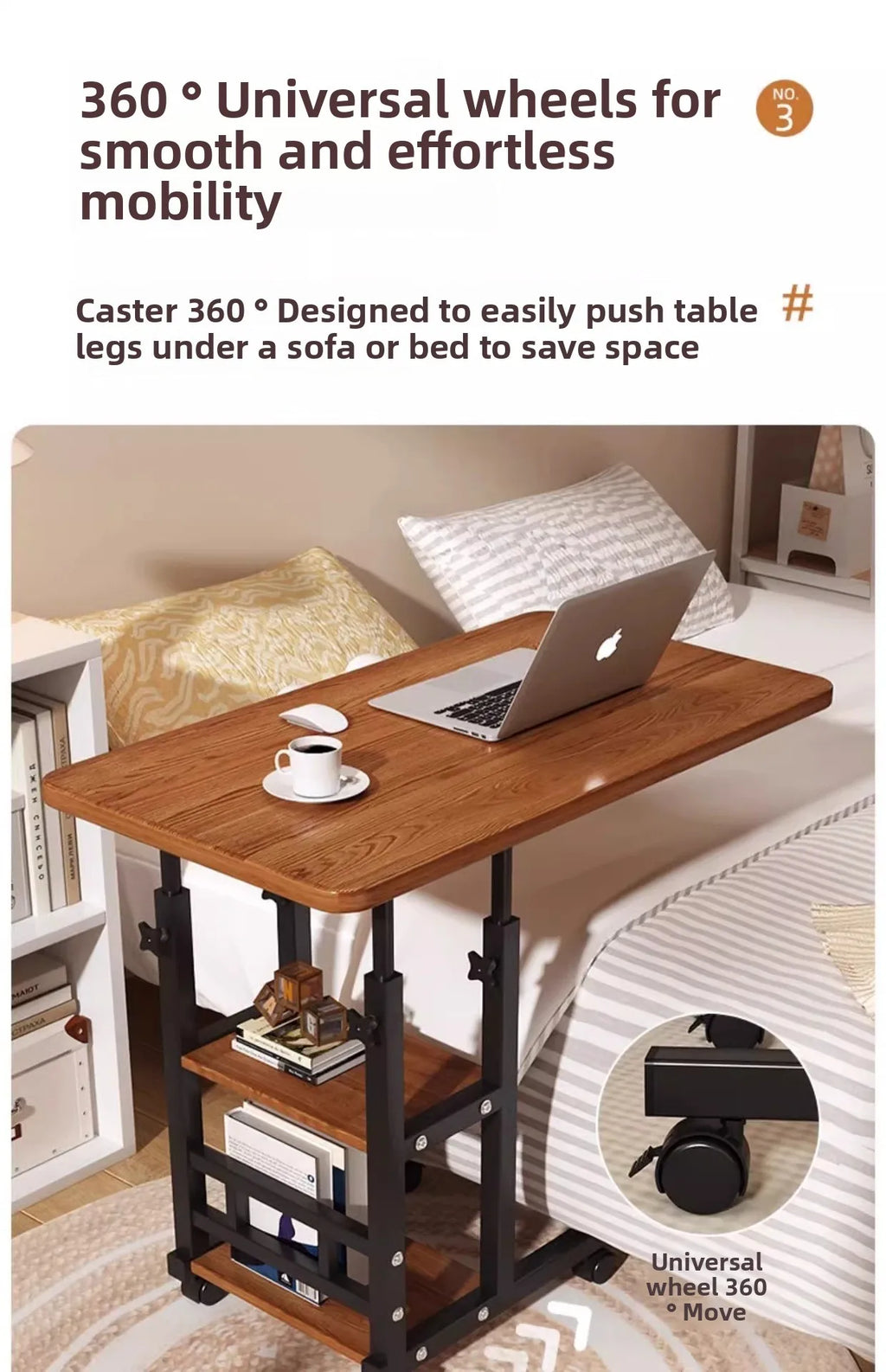 Reading Desk Computer Desk Bedside Small Table Board, Laptop Holder, Bedside Table, Reading Office Artifact Gaming Desk