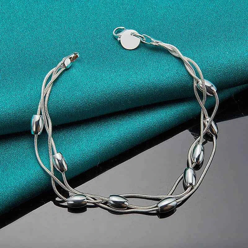 Silver color bracelet chain fashion design product beautiful Jewelry High quality Bracelet bead for women lady wedding