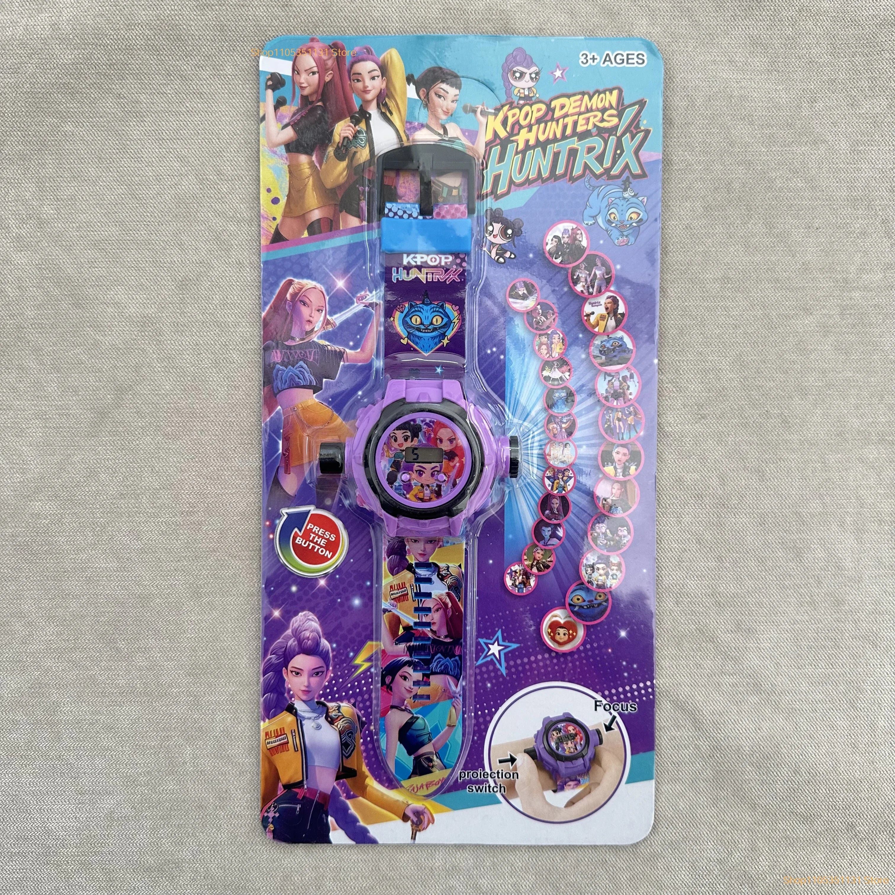 Kids Projection Watch 24 Images Cartoon Digital Electronic Wristwatch Multifunctional Toy Watch for Fans Birthday Party Favors