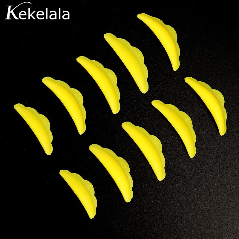 10Pcs Reusable Eyelash Lifting Kit Silicone lamination Pad Eyelash Perm Rods 3D Eyelashes Extension Curler Pad Makeup Tool