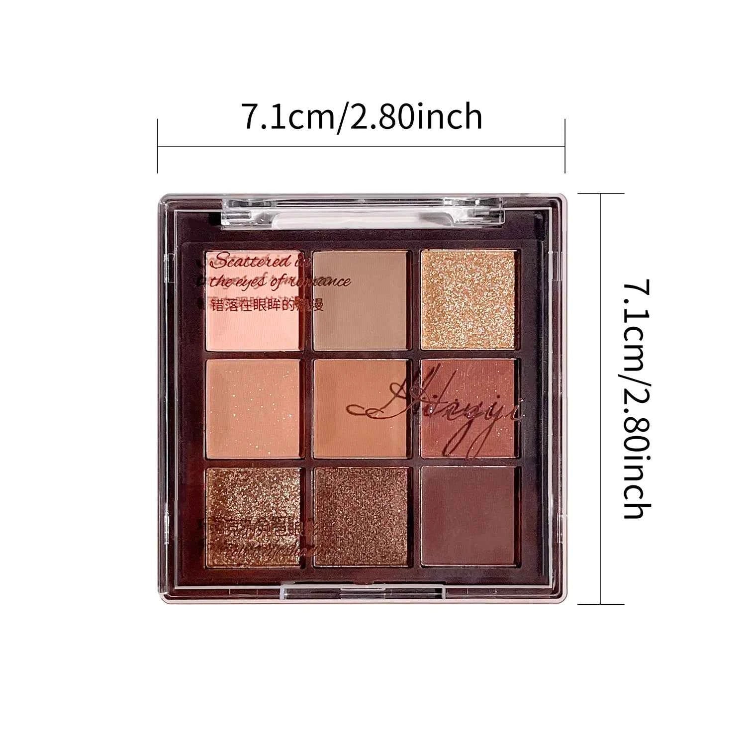 Mocha Chocolate Eyeshadow Palette - 9 brown, nude and gold shades in matte, natural and shimmer finishes, perfect for music fest