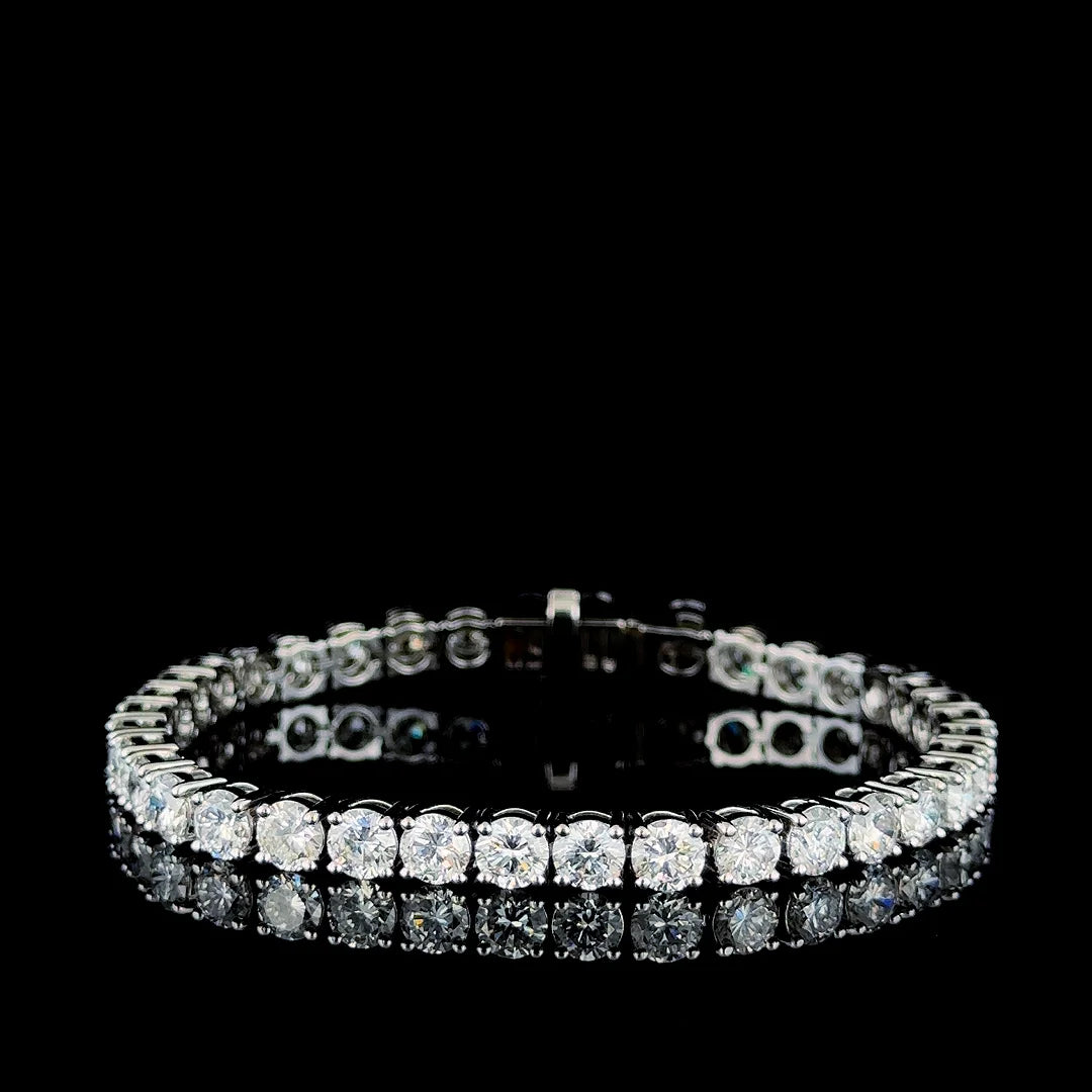 Lab Grown Diamond Tennis Bracelet Brilliant Cut 18K Gold Bangle IGI Certified VVS1 Luxury for Wedding Party Gift Anniversary