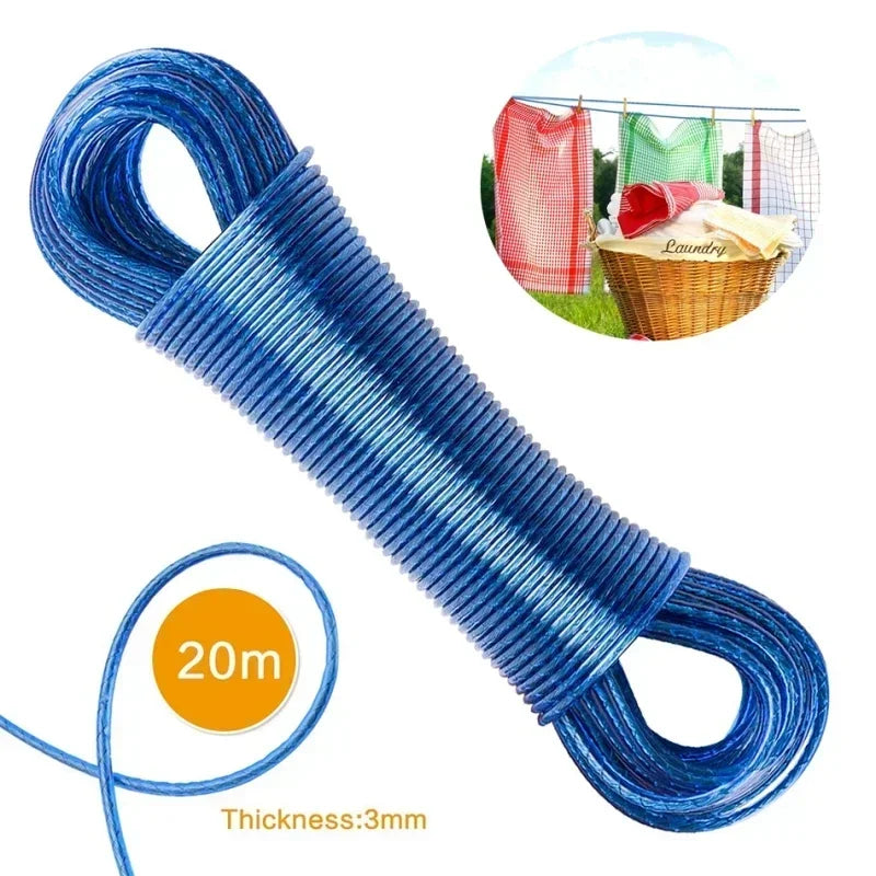 Clothing drying rope, 3mm rope,  garden washing line, steel wire PVC cloth rope, outdoor travel camping accessories