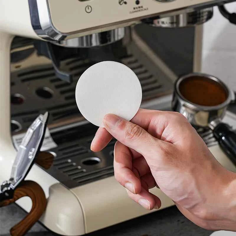 100 Pcs Coffee Paper Filter for Espresso Coffee Maker, 51/53/58mm Unbleached Espresso Filter Puck Screen Portafilter Paper