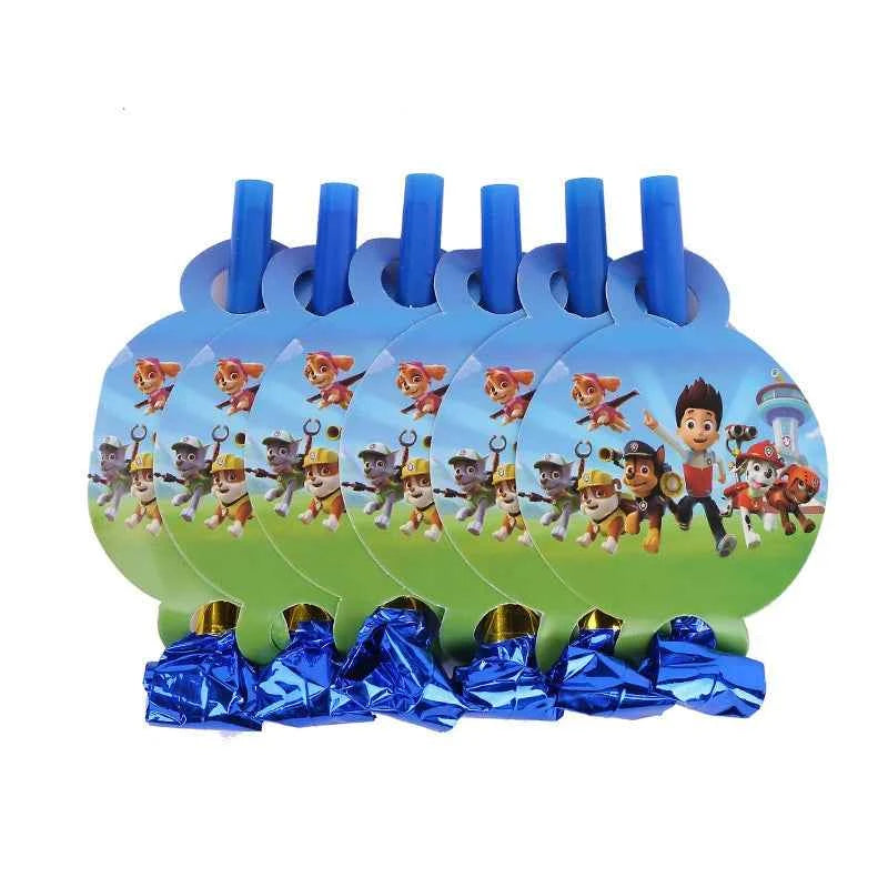 Skye Paw Patrol  Birthday Party Decoration Kids Shower Boys Girls Tableware Supplies Tablecloth Balloon Cake Topper Straw