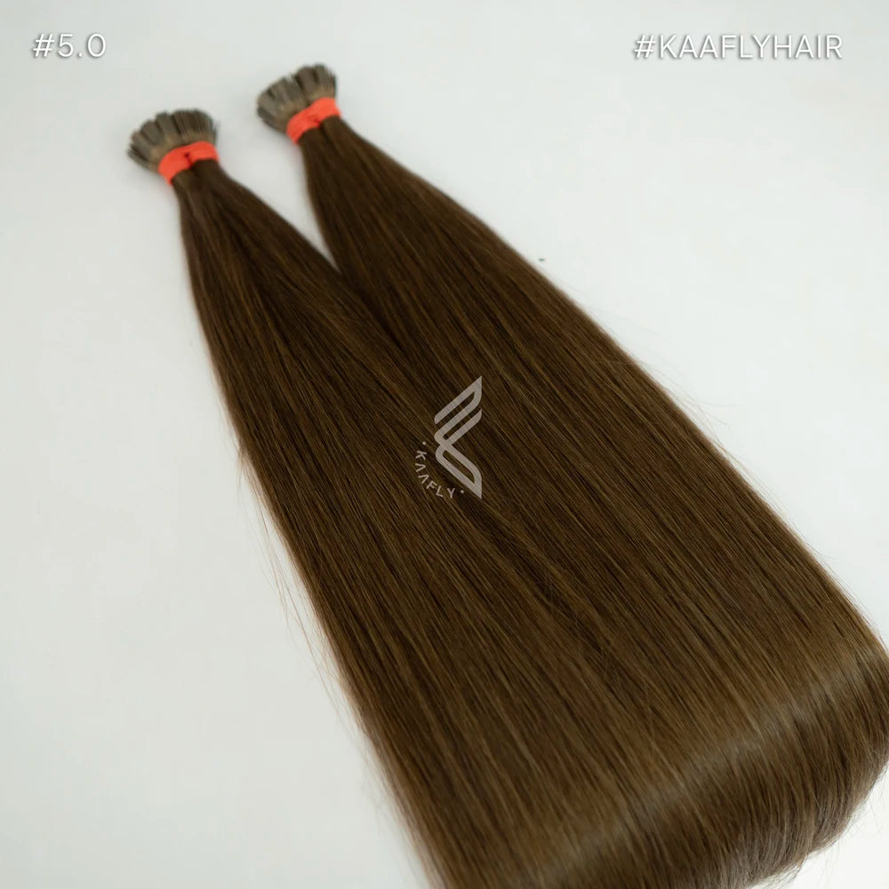 Hair Extensions Bundles 100% Cuticle Aligned Flat Tip Human Hair Easy Styling Extensions