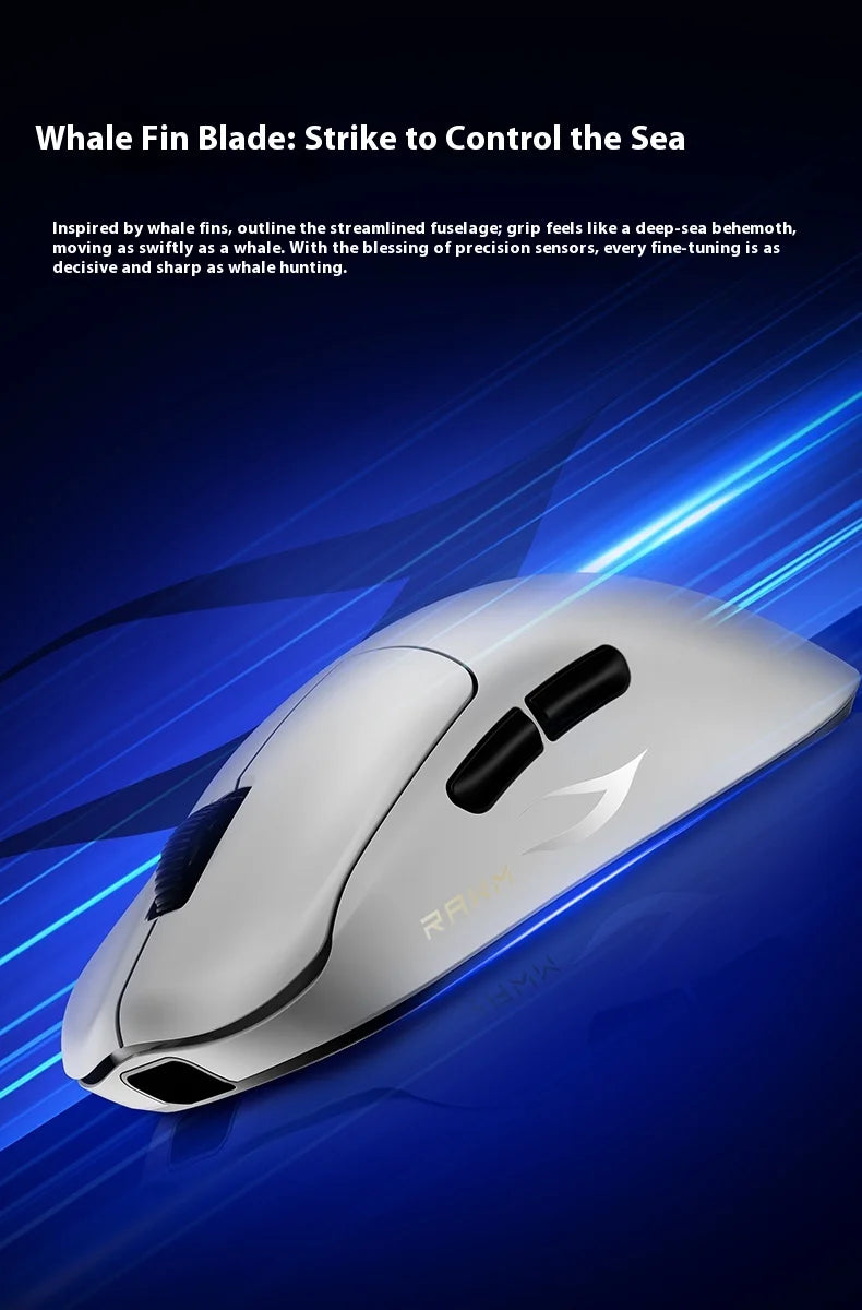 Rawm Leviathan V4 Gaming Mouse Native Dual 8k Lightweight Mouse Laptop Desktop Computer Esports Ergonomic Mice For Fps Pc Gamer