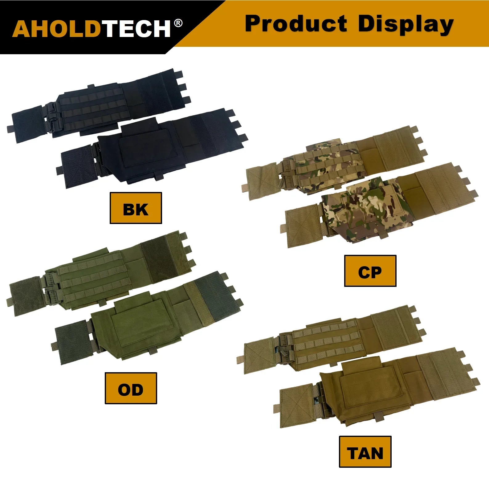 Aholdtech Tactical Quick Release Surrounding Abdominal Belt For Plate Carrier Vest Carrier Elastic Cummerbund Vest Accessories