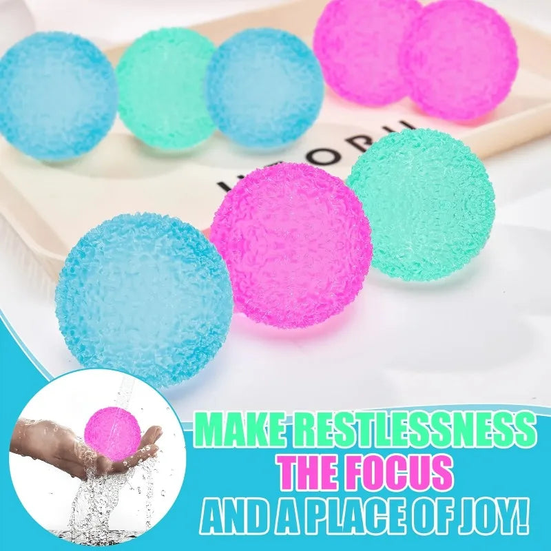 NEEDOH Textured Slow Rebound Gel Stress Ball, Anxiety Relief Fidget Sensory Toy, Holiday & Back to School Gift, Random Color