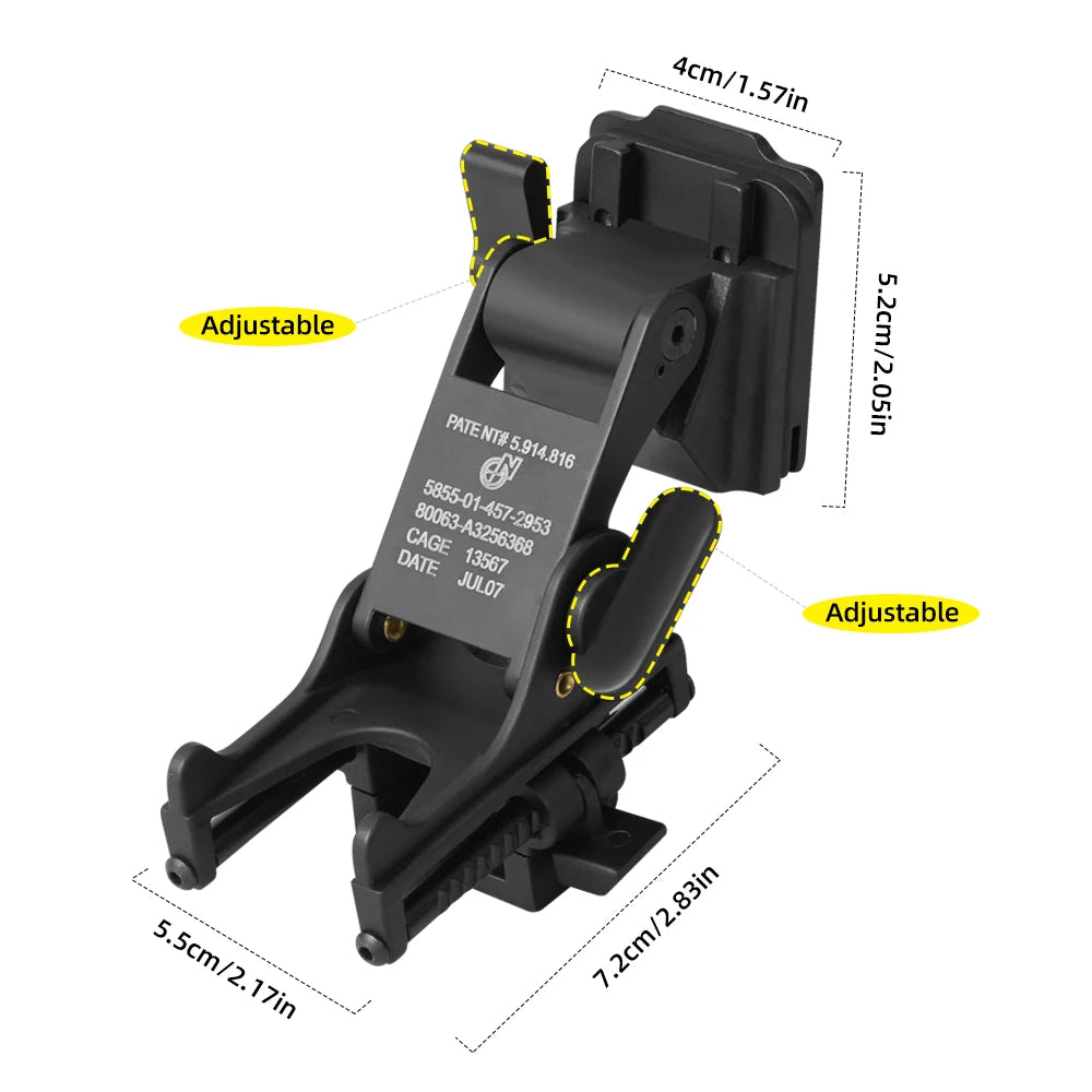 BOOIU Tactical Helmet Foldable Night Vision Mirror Stand M4/M6 Series New Adjustable Sliding Pvs14 Night Vision Device Stand