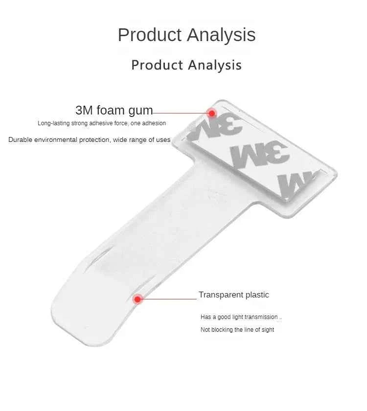 2pcs Transparent Car Vehicle Parking Ticket Receipt Permit Card Holder Clip Sticker Windscreen Plastic Universal Car Accessories