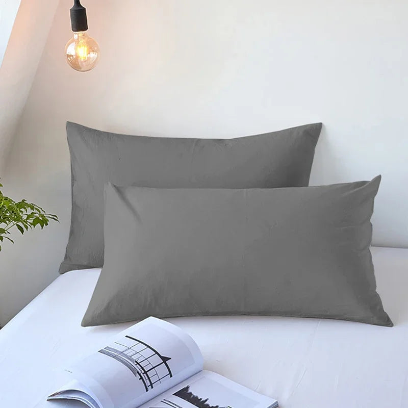 2pcs Brushed Pillowcase Soft Breathable Pillowcase Premium Quality Pillow Covers For Bedroom Sofa Home Decor