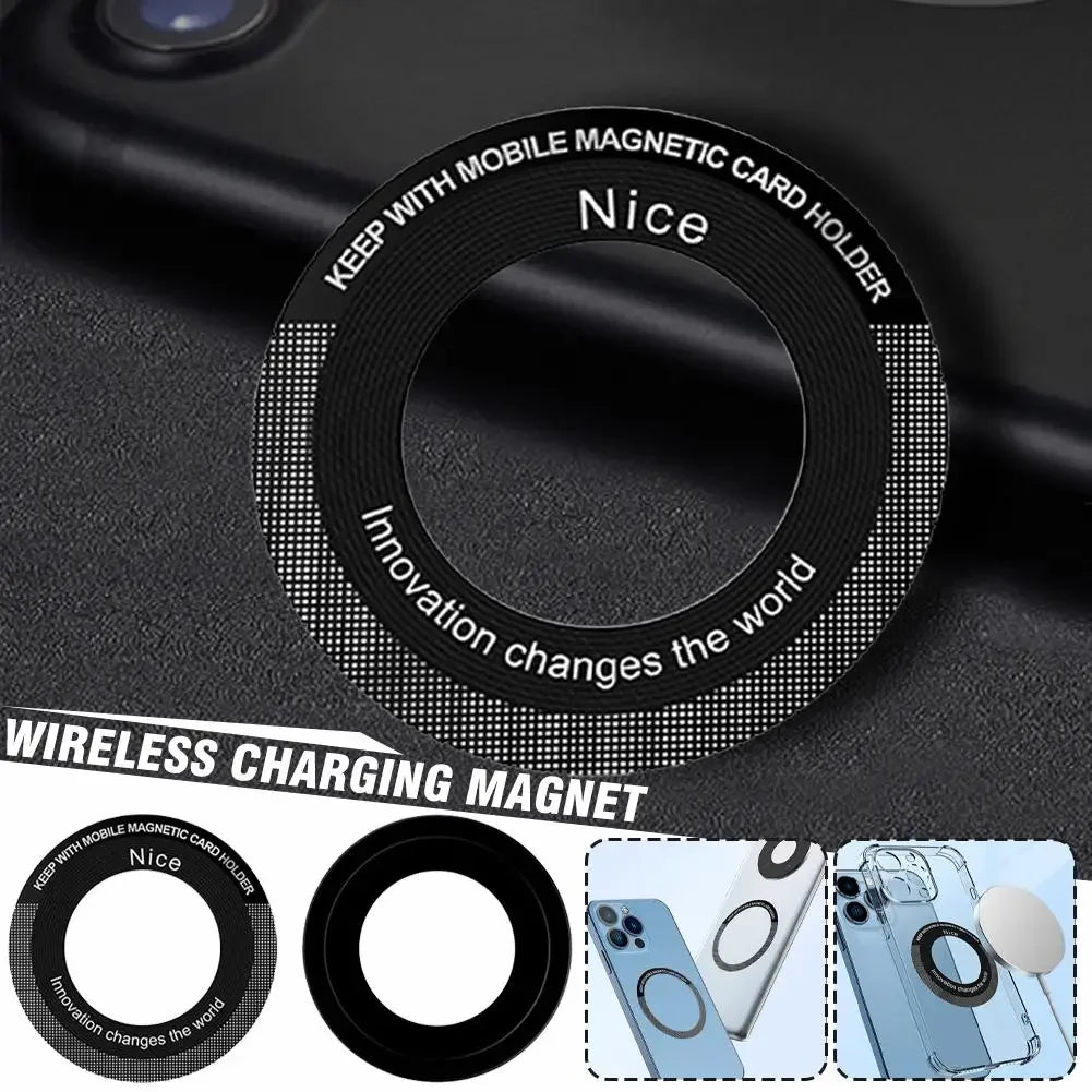 Heat Sink Magnetic Ring Phone Holder Accessory Magnetic Attraction Plate For iPhone Samsung Xiaomi For Wireless Charging Base