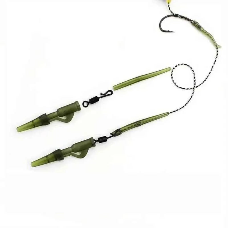 40PCS/lot Carp Fishing Accessories Lead Clip Quick Change Swivel Tail Rubber Anti Tangle Sleeves for Carp Rigs Fishing Tackle