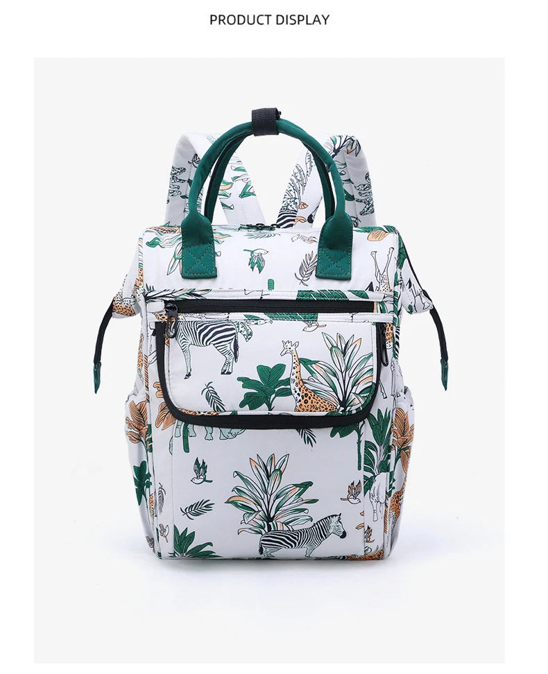 IYEAL Fashion Baby Nappy Bag Cute Animal Pattern Mommy Bag Multi Functional Large Capacity Diaper Bags for Babies Nursing Bags