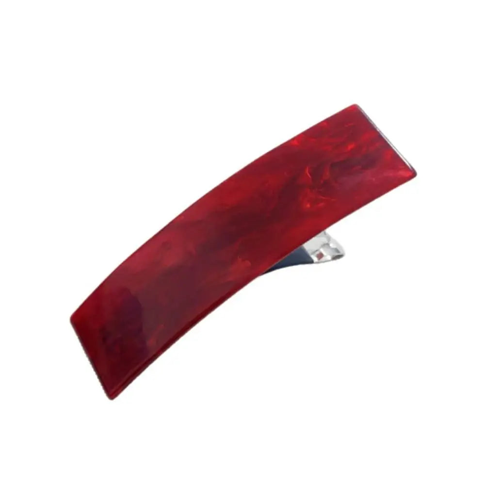 Acetate Acrylic French Hair Barrettes Automatic Curved Rectangle Styling Resin Spring Hairpin Hair Accessories