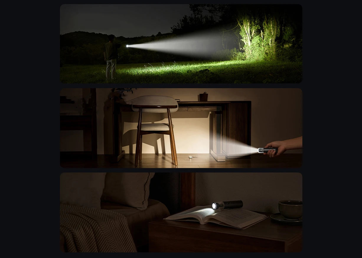 MIJIA Multifunctional Portable Flashlight，Lightweight And Portable，30h Ultra-long Battery Life，1000 Lumens Strong Light