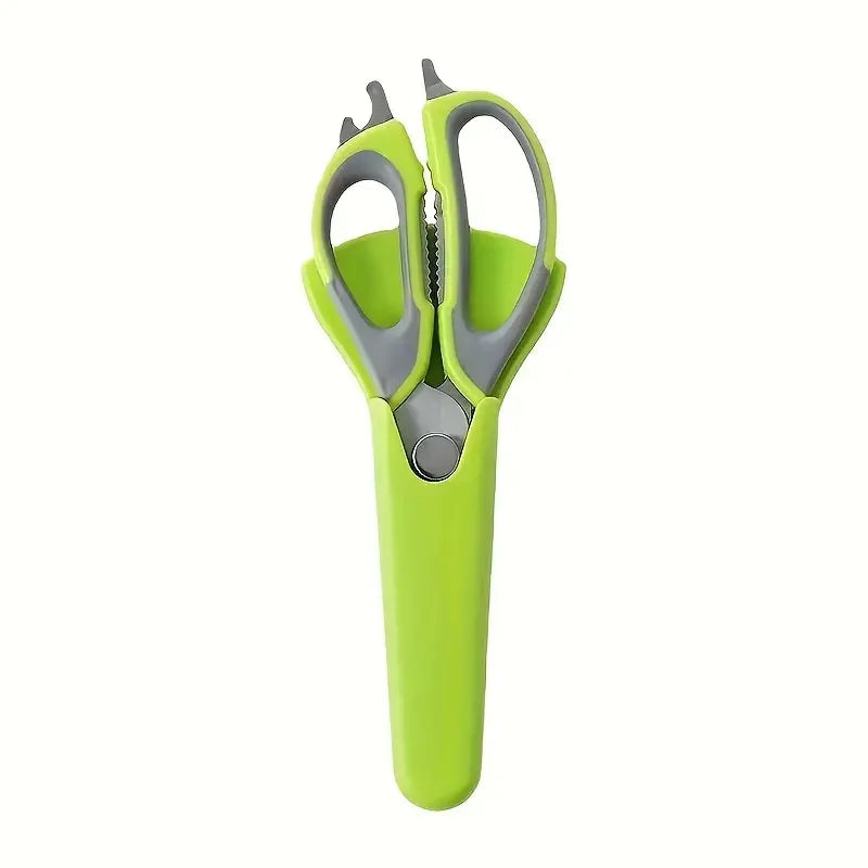 7-in-1 Multifunctional Kitchen Scissors with Magnetic Holder Stainless Steel Food Scissors for Meat, Fish, Kitchen Food Scissors