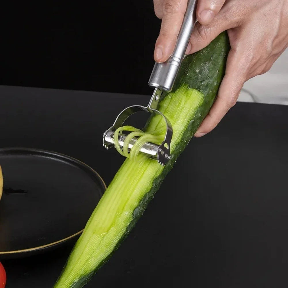 Kitchen Vegetable Peeler Stainless Steel Melon Planer Double-Head Peeler Household Multiple-Function Fruit And Vegetable Peeler