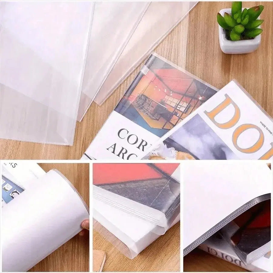 10 pcs Transparent Plastic Book Covers Waterproof And Wear-Resistant for A4/16K/A5 Books Ideal Student Back-to-School Supplies