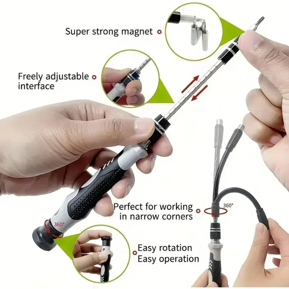 Precision electronic magnetic repair tool set, including repair boxes for computers, iphones and home computers