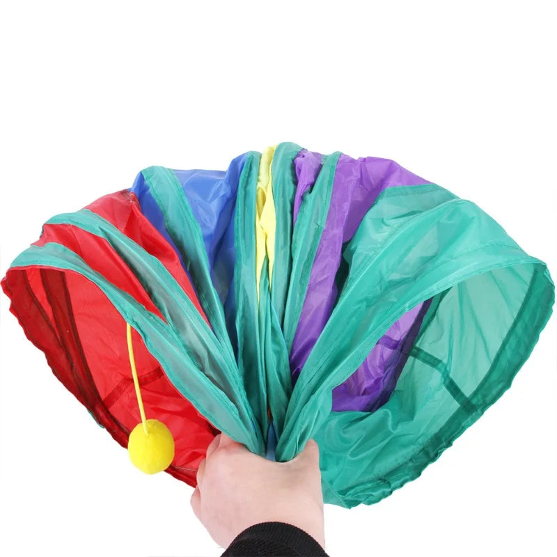 Hot Foldable Cat Tunnel Tube Interactive Fun Kitty Training Toy Boredom Buster for Puppy Kitten Pet Supplies Cat Accessory