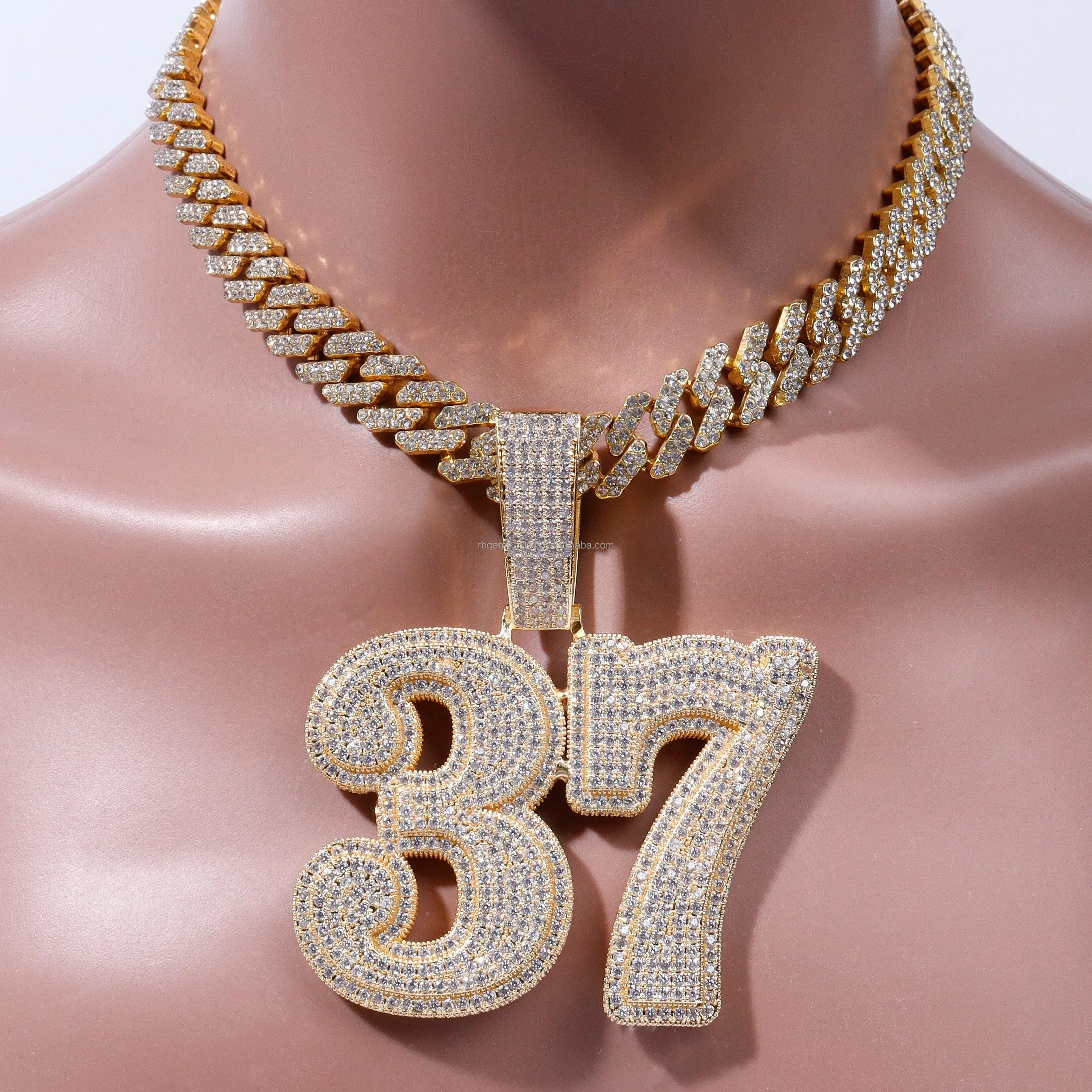 Men's Customized Rose Gold Fully Iced VVS Moissanite Hip Hop Style Rapper Charm Pendant Anniversary Gift IGI