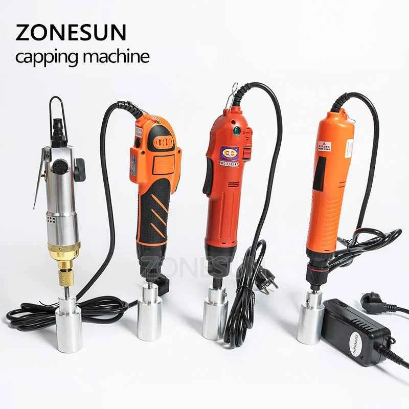ZONESUN ZS-OS600 Manual Flat Cap Screwing Machine With Security Ring For Electric Plastic Bottle Portable Wearable Lid
