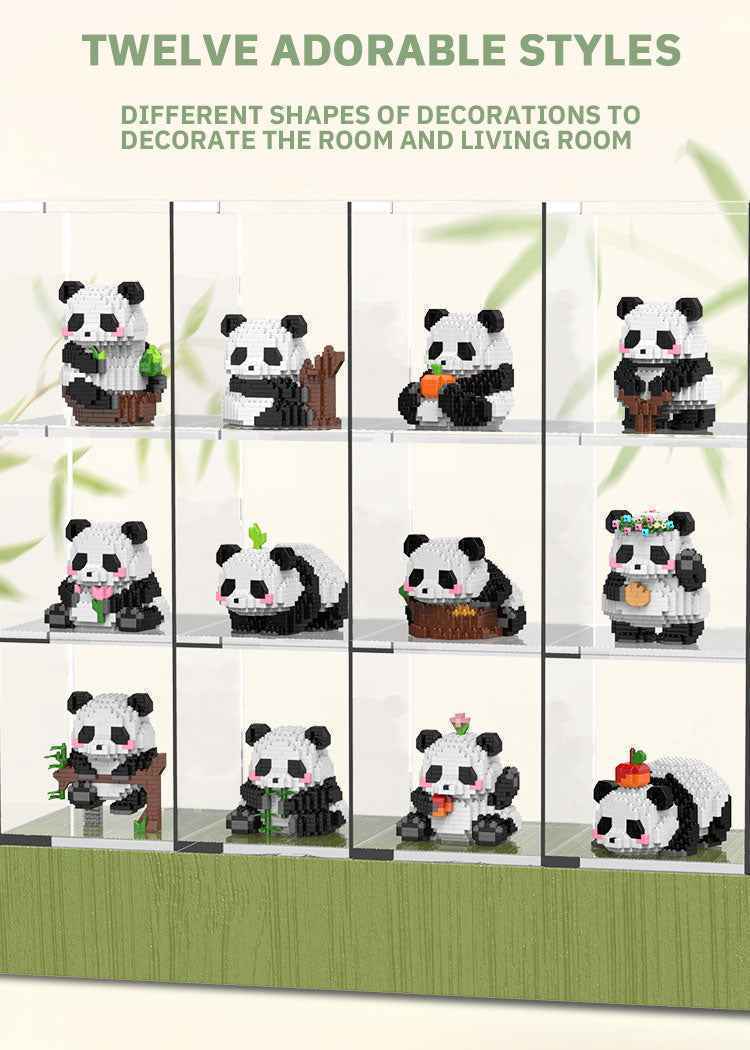 Creative DIY Assemable Animal Cute MINI Chinese Style Animal Panda Building Block Educational Boy Toys For Children Model Bricks