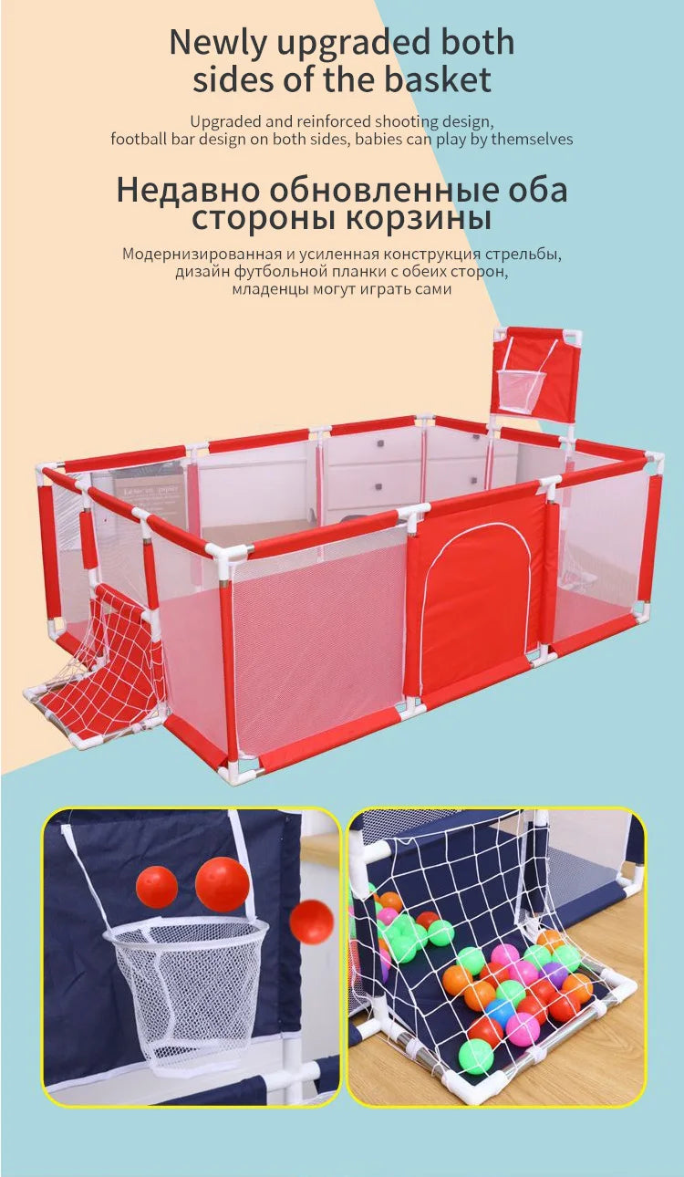 New Arrival Baby Playpen For Children Safety Barrier For Newborn Playground Basketball Ball Pit Playpen Indoor Baby Playground