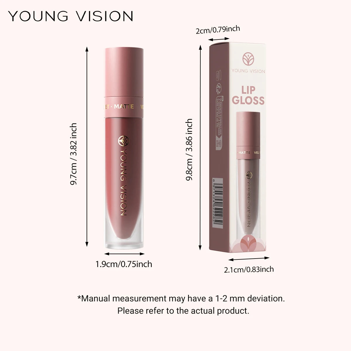 DUNUF  8-color matte velvet smooth easy-to-apply square tube lip gloss waterproof three-dimensional plumping lipstick