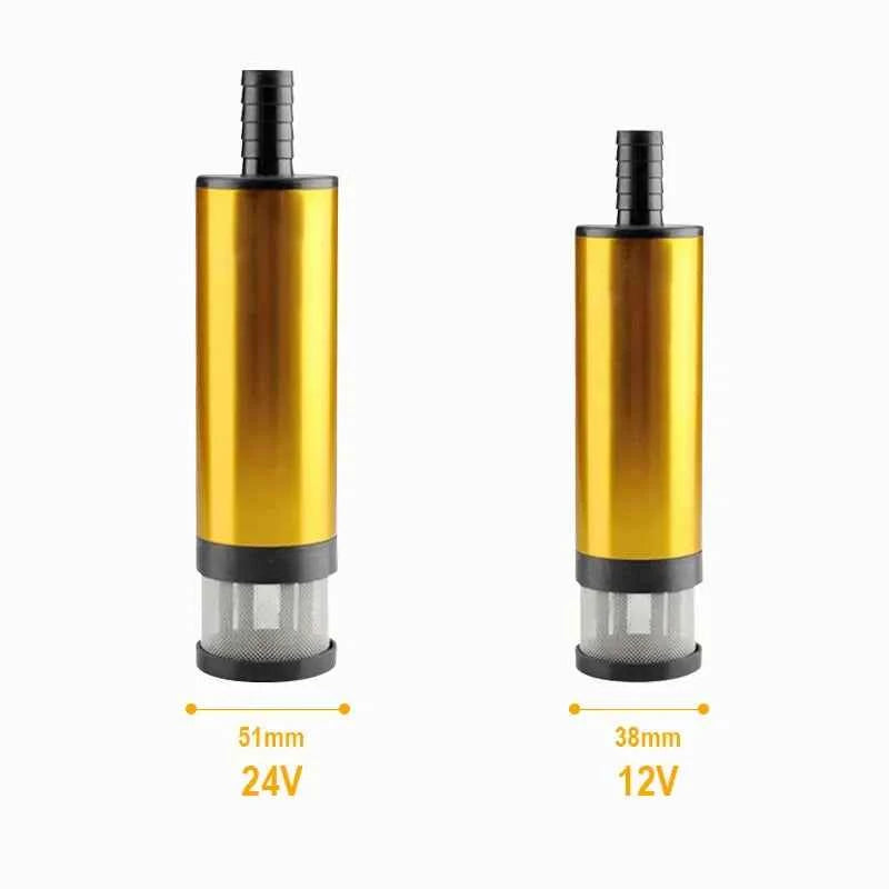 51MM 38MM Car Electric Oil Pump 12V 24V For Pumping Diesel Oil Water Submersible Aluminum Alloy Shell Fuel Transfer Pump